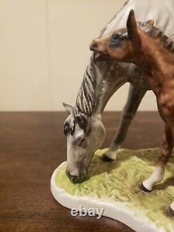 Rare Vintage 1974 Goebel Horse Mare & Foal Figurine by G. Bochmann W Germany