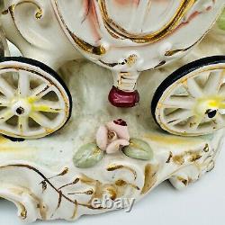 Rare Vintage Beautiful Large Thames Victorian Horse And Carriage Porcelain