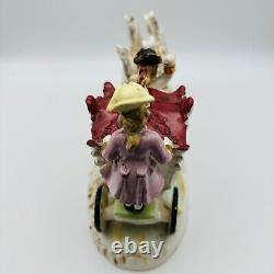 Rare Vintage Beautiful Large Thames Victorian Horse And Carriage Porcelain