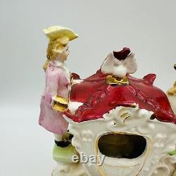 Rare Vintage Beautiful Large Thames Victorian Horse And Carriage Porcelain