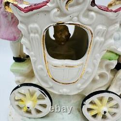 Rare Vintage Beautiful Large Thames Victorian Horse And Carriage Porcelain