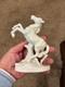 Rare, Vintage German Made Sitzendorf Porcelain Rearing Stallion Horse With Mark