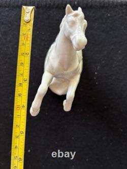 Rare, Vintage German Made SITZENDORF Porcelain Rearing Stallion Horse With Mark