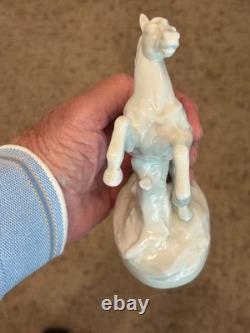 Rare, Vintage German Made SITZENDORF Porcelain Rearing Stallion Horse With Mark