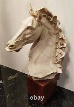 Rare Vintage Giuseppe Armani Figurine Horse Bust Art Decor 15.25 x 9