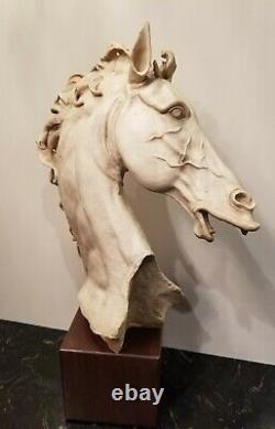 Rare Vintage Giuseppe Armani Figurine Horse Bust Art Decor 15.25 x 9