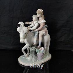 Rare Vintage Lladro Figurine #1251 Pony Ride Children on Horse