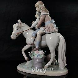 Rare Vintage Lladro Figurine #1251 Pony Ride Children on Horse