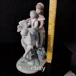 Rare Vintage Lladro Figurine #1251 Pony Ride Children on Horse