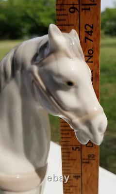 Rare Vintage Porcelain Nativity Horse By Mirmasu Gray Grey Made in Spain NMINT
