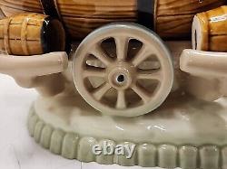 Rare Vintage Porcelain Vintner Horse Pulling Wine Barrels Gloss Victorian Figure