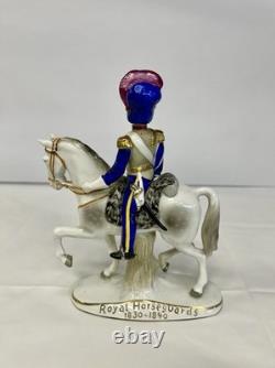 Rare Vintage SITZENDORF PORCELAIN OFFICER HORSEBACK FIGURE Germany C. 1900