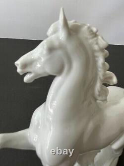 Rare Vtg Rosenthal White Porcelain Galloping Horse Prof T Karner 1136Germany