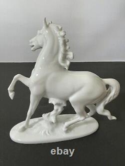 Rare Vtg Rosenthal White Porcelain Galloping Horse Prof T Karner 1136Germany