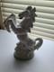 Rearing Horse Statue Figure Porcelain Gold Accents 12x7.5