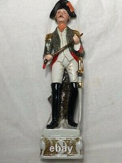 Regency Style Porcelain Napoleonic Cavalry Soldier Officer With Sword Figurine