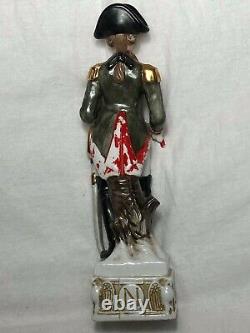 Regency Style Porcelain Napoleonic Cavalry Soldier Officer With Sword Figurine