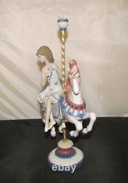 Respectable Lladro #1469 Girl On Carrousel Horse -retired-excellent/mint