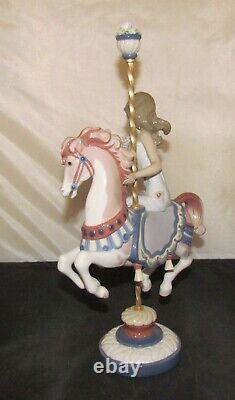 Respectable Lladro #1469 Girl On Carrousel Horse -retired-excellent/mint