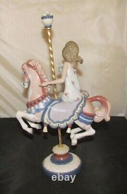 Respectable Lladro #1469 Girl On Carrousel Horse -retired-excellent/mint