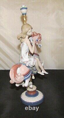 Respectable Lladro #1469 Girl On Carrousel Horse -retired-excellent/mint
