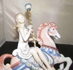 Respectable Lladro #1469 Girl On Carrousel Horse -retired-excellent/mint