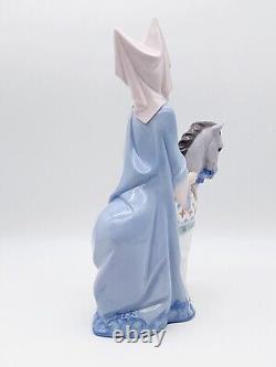 Retired Lladro #6113 Medieval Lady Girl On Horse Porcelain Figurine Rare Find