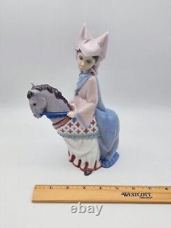Retired Lladro #6113 Medieval Lady Girl On Horse Porcelain Figurine Rare Find