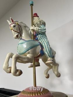 Ron Lee Carousel Clown on Horse Figurine 283/500 Signed 2000 Porcelain Onyx Base