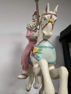 Ron Lee Carousel Clown on Horse Figurine 283/500 Signed 2000 Porcelain Onyx Base