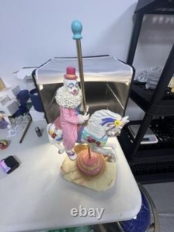 Ron Lee Carousel Clown on Horse Figurine 283/500 Signed 2000 Porcelain Onyx Base