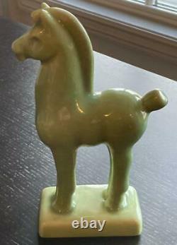 Rookwood Arts & Crafts Pottery Rare 1946 Animal Green Horse Figurine #6929