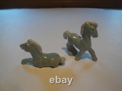 Rosemeade Pottery Rare Blue Horse Miniature Figurines NICE