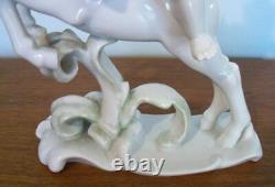 Rosenthal Germany Porcelain Sculpture Figurine Boy On Horse With Horn 8.75