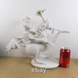 Rosenthal Porcelain Figurine Horse & Rider Large 16 x 14