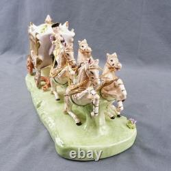 Royal Coach Horse Drawn Carriage Capodimonte Armani Reproduction Porcelain VTG