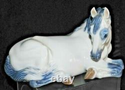 Royal Copenhagen Denmark #5690 Mare Lipizzaner Lying Horse Figurine Jeanne Grut