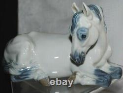 Royal Copenhagen Denmark #5690 Mare Lipizzaner Lying Horse Figurine Jeanne Grut