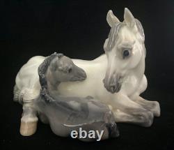 Royal Copenhagen Denmark Horse Figurine Mare and Foal 4698 Artist Jeanne Grut