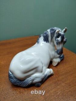 Royal Copenhagen LIPIZZANER Mare Horse Lying Figurine #5690 Denmark 7 L x 4 T