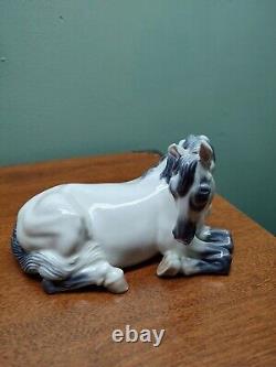 Royal Copenhagen LIPIZZANER Mare Horse Lying Figurine #5690 Denmark 7 L x 4 T