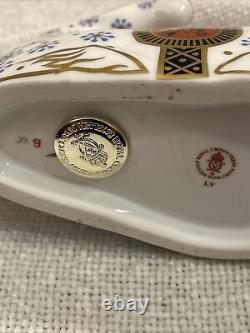 Royal Crown Derby Imari Horse Bone China Paperweight Figurine Gold Stopper Mint