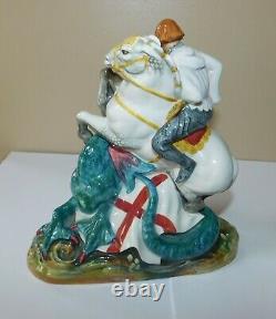 Royal Doulton & Co St George Figurine HN2051 Porcelain on Horse slaying dragon