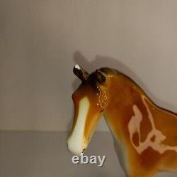 Royal Dux Akhal Teke Horse Figurine Vintage Czech Porcelain Stallion MCM Czech