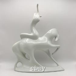 Royal Dux Bohemia Czech Jaroslav Jezek Lady Godiva Riding White Horse 685 14