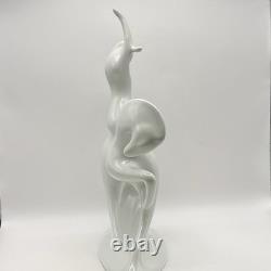 Royal Dux Bohemia Czech Jaroslav Jezek Lady Godiva Riding White Horse 685 14