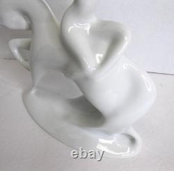 Royal Dux Bohemia Czech Jaroslav Jezek Lady Godiva Riding White Horse 685 14