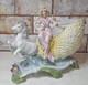 Royal Dux Bohemia Porcelain Figurine Maiden In Shell Chariot Pulled By A Horse