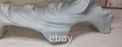 Royal Dux Bohemia Porcelain Figurine Maiden In Shell Chariot Pulled By A Horse