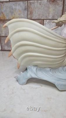 Royal Dux Bohemia Porcelain Figurine Maiden In Shell Chariot Pulled By A Horse
